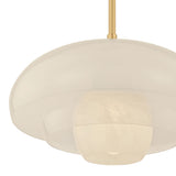 Jalina Pendant 18", Aged Brass and Art Glass