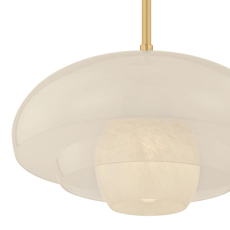 Jalina Pendant 18", Aged Brass and Art Glass