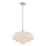 Jalina Pendant 18", Polished Nickel and Art Glass