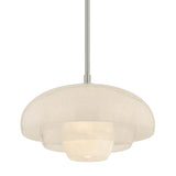 Jalina Pendant 18", Polished Nickel and Art Glass
