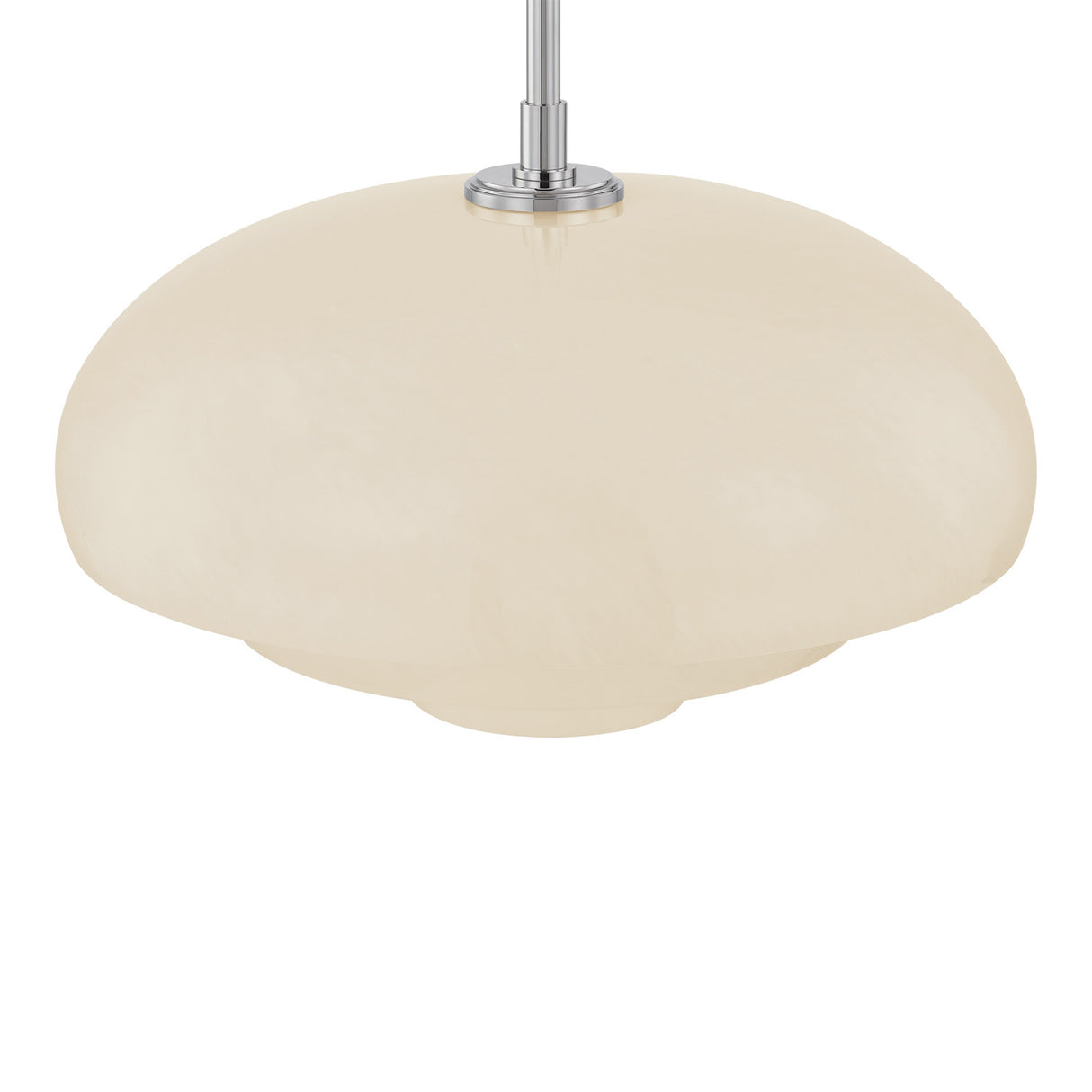Jalina Pendant 18", Polished Nickel and Art Glass
