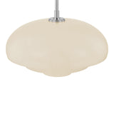 Jalina Pendant 18", Polished Nickel and Art Glass
