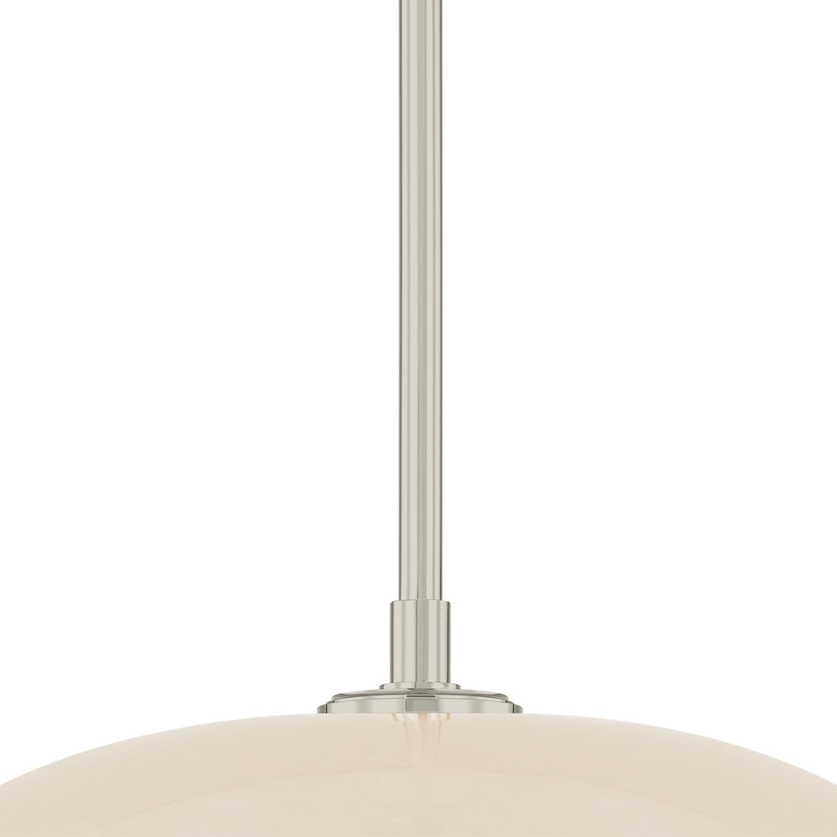 Jalina Pendant 18", Polished Nickel and Art Glass