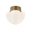 Lorna Small Flush Mount 11", Vintage Bronze and Opal Glass