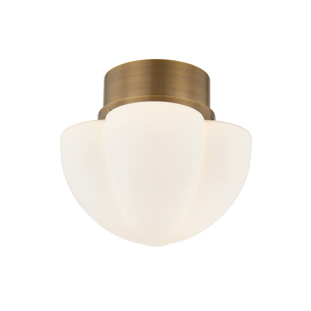 Lorna Small Flush Mount 11", Vintage Bronze and Opal Glass