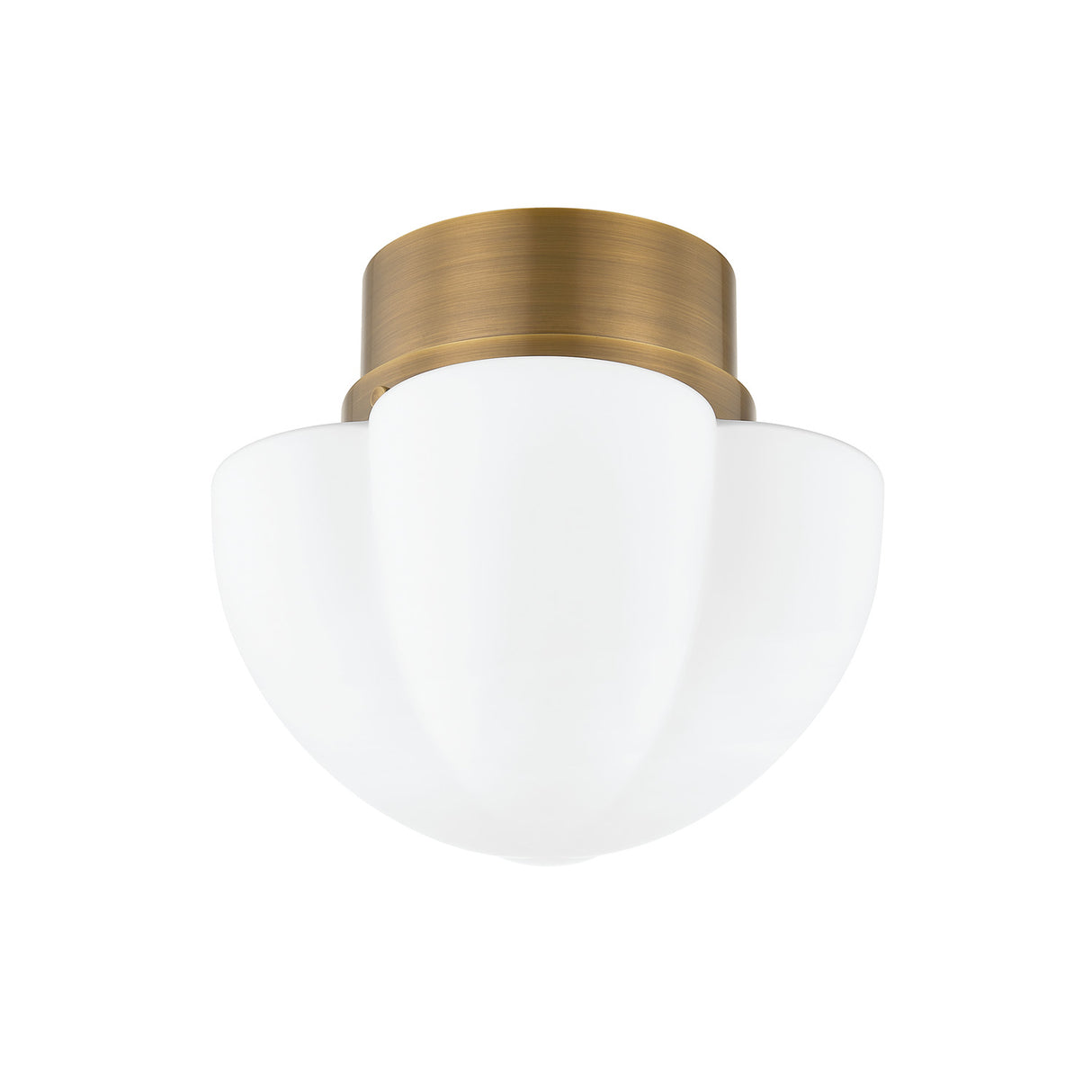 Lorna Small Flush Mount 11", Vintage Bronze and Opal Glass