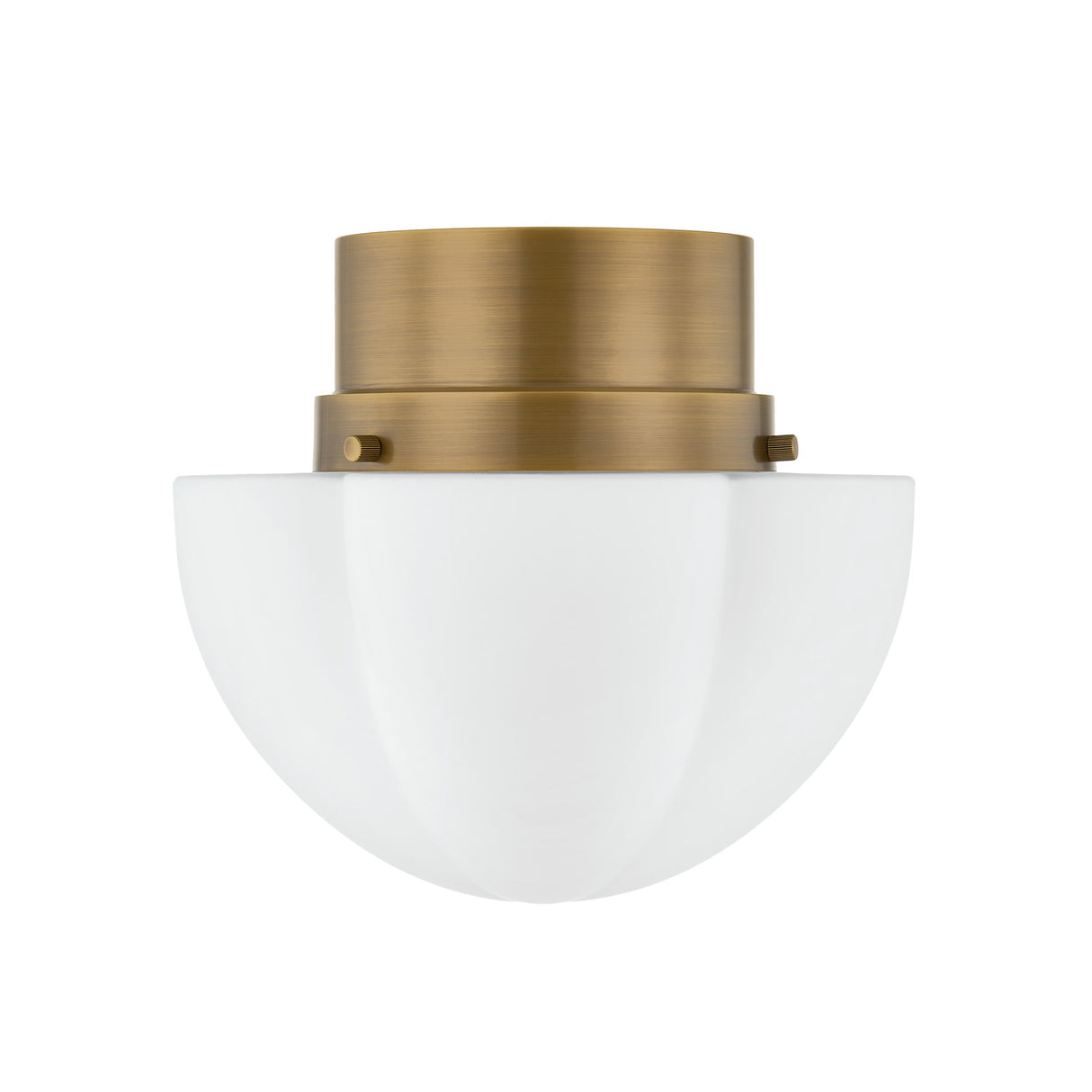 Lorna Small Flush Mount 11", Vintage Bronze and Opal Glass