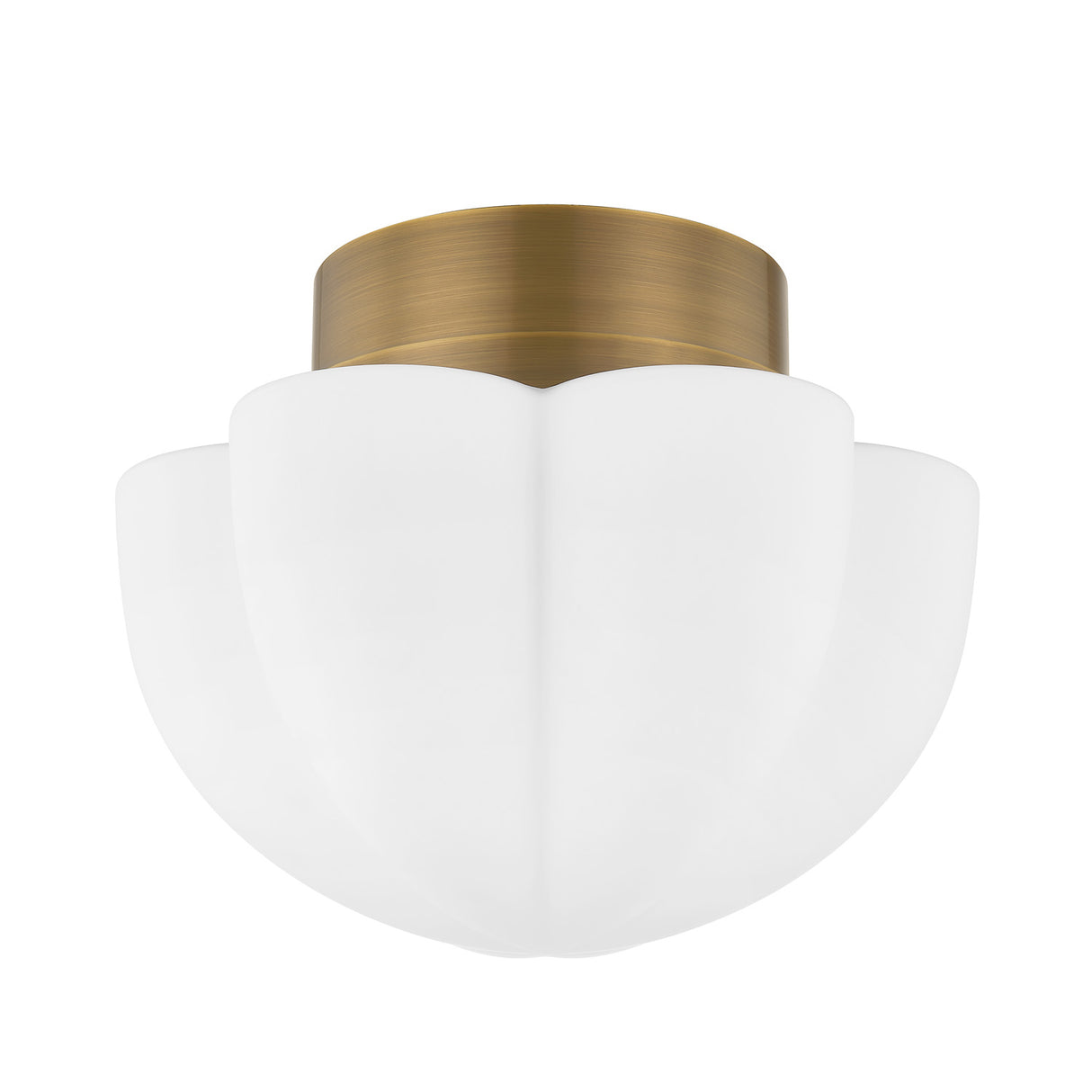 Lorna Medium Flush Mount 15", Vintage Bronze and Opal Glass