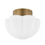 Lorna Medium Flush Mount 15", Vintage Bronze and Opal Glass