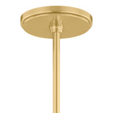 Octavia Medium Pendant 16", Aged Brass and Smoke Taupe Ribbed Glass