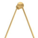 Maxine LED Wall Sconce 18", Aged Brass and Matte Cloud Glass