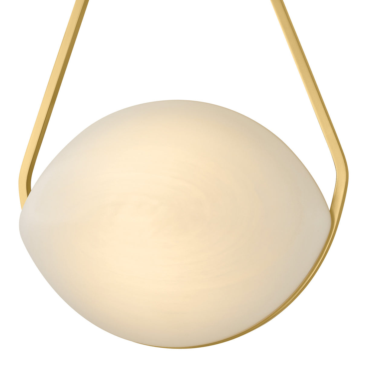 Maxine LED Wall Sconce 18", Aged Brass and Matte Cloud Glass