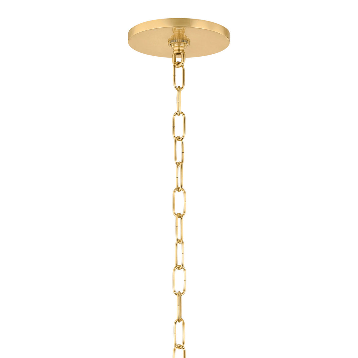 Arianne Medium Pendant 17", Aged Brass and Smoke Taupe Glass