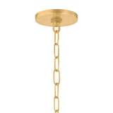 Arianne Small Pendant 12", Aged Brass and Smoke Taupe Glass
