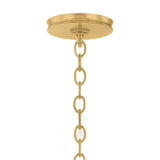 Danara Medium LED Pendant 14", Two-Tone Art Glass and Brass