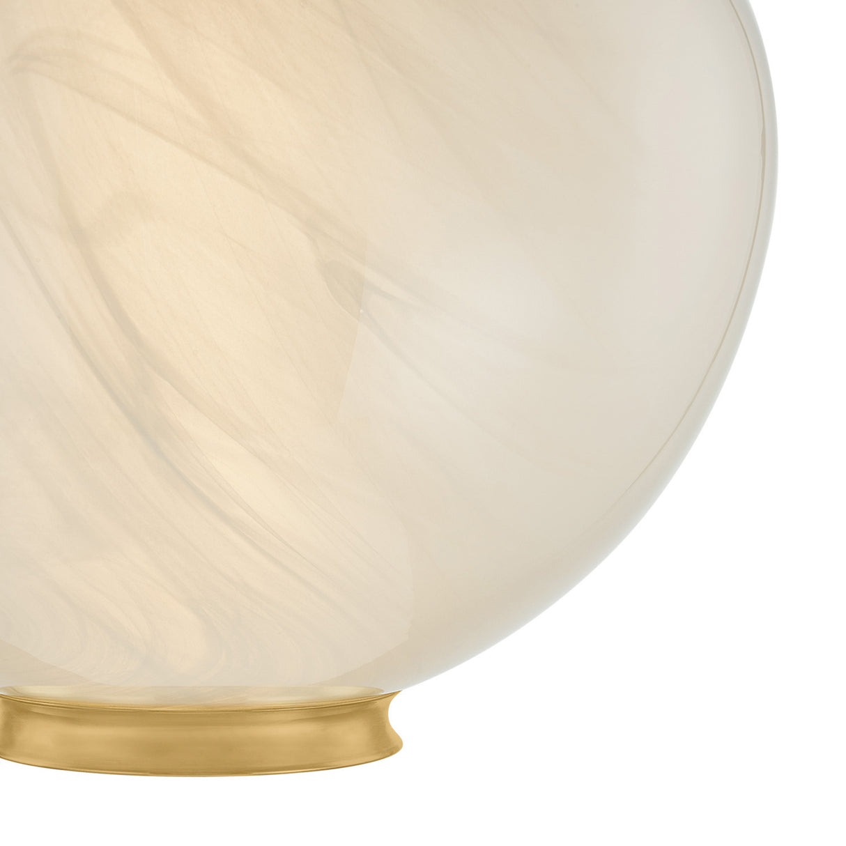 Danara Medium LED Pendant 14", Two-Tone Art Glass and Brass