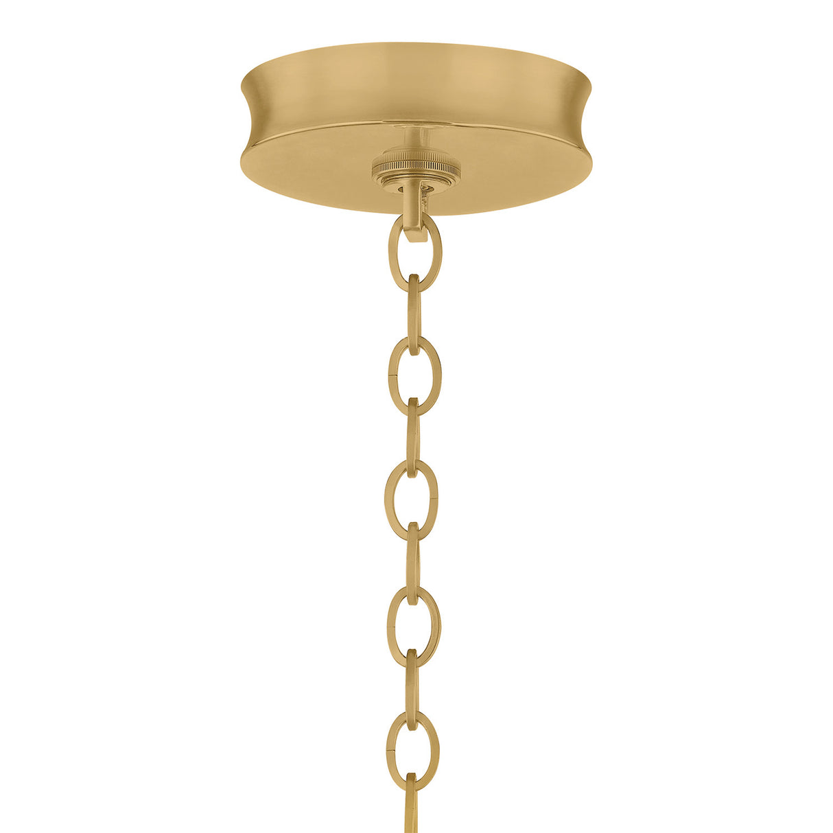 Danara Large LED Pendant 19", Two-Tone Art Glass and Brass