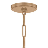 Midori Medium Pendant 16", Patina Brass with Grasscloth Accents