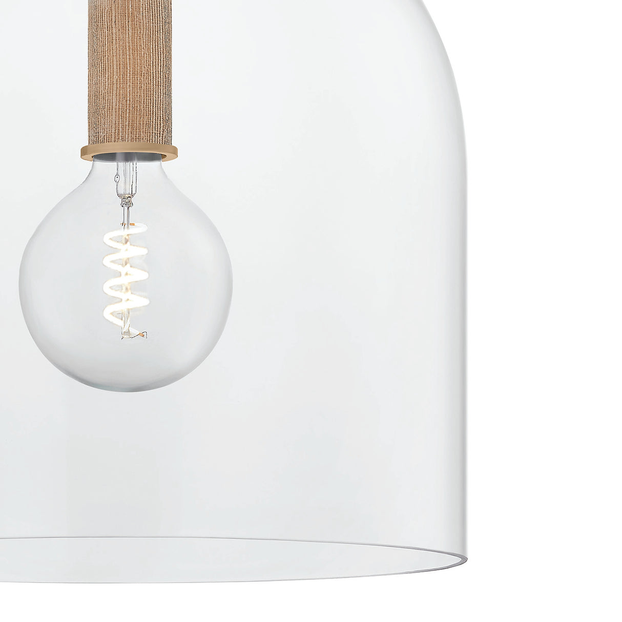 Midori Medium Pendant 16", Patina Brass with Grasscloth Accents