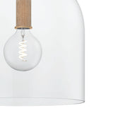 Midori Medium Pendant 16", Patina Brass with Grasscloth Accents