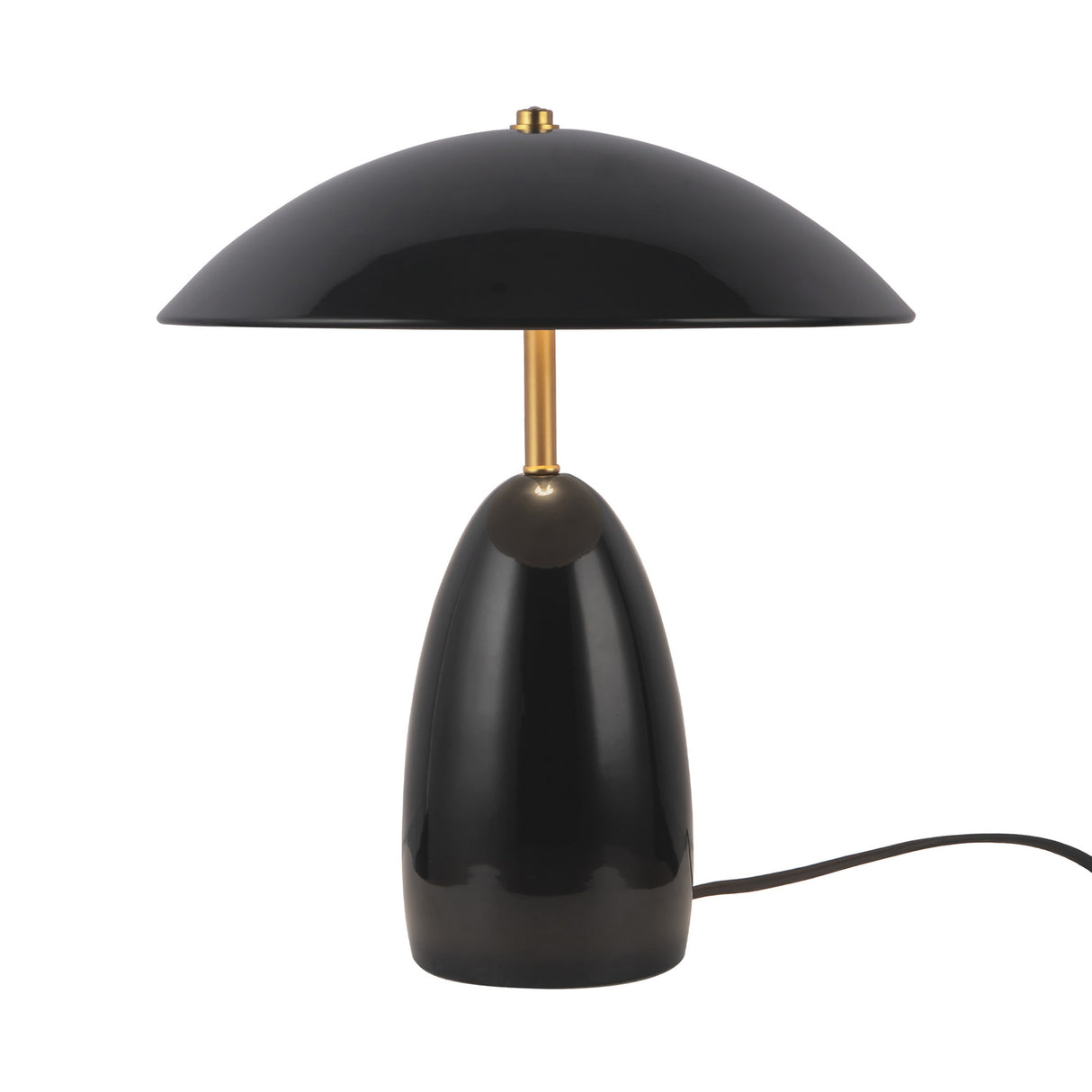 Aubrey LED Table Lamp 14", Glossy Black