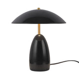 Aubrey LED Table Lamp 14", Glossy Black