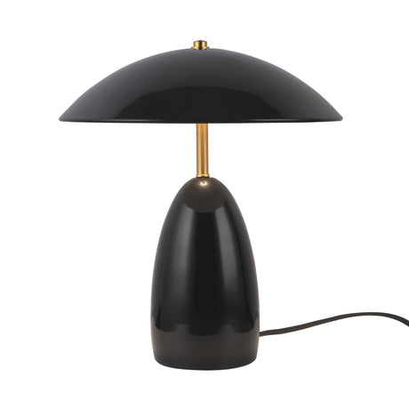 Aubrey LED Table Lamp 14", Glossy Black