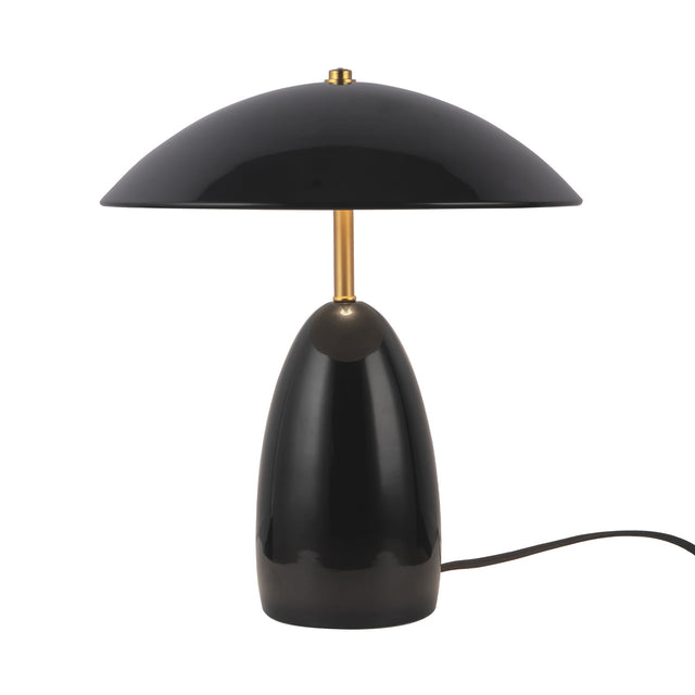 Aubrey LED Table Lamp 14", Glossy Black
