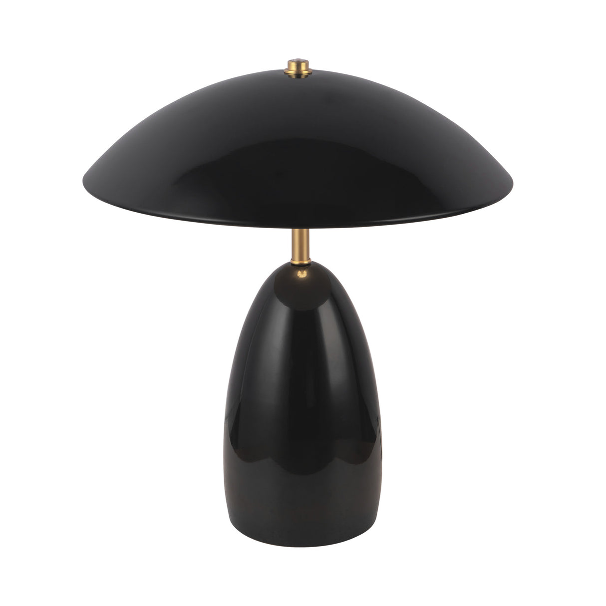 Aubrey LED Table Lamp 14", Glossy Black