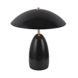 Aubrey LED Table Lamp 14", Glossy Black