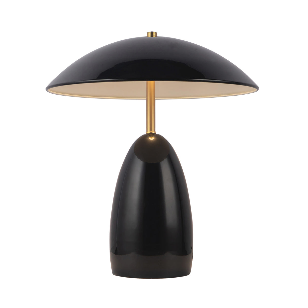 Aubrey LED Table Lamp 14", Glossy Black
