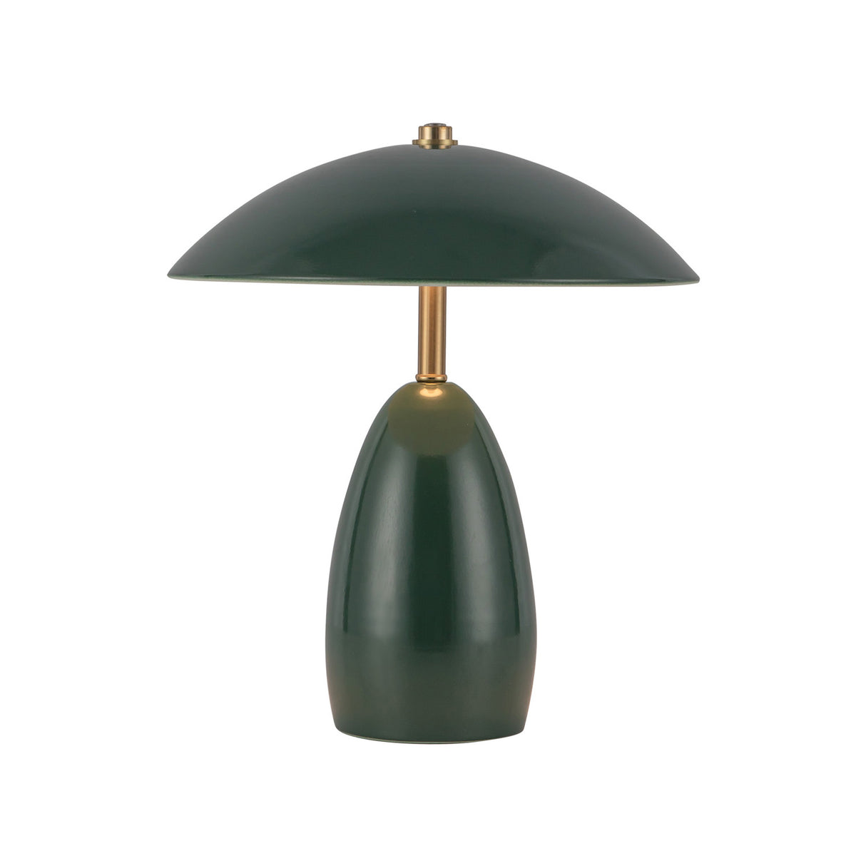 Aubrey Rechargeable Table Lamp 11", Hunter Green