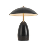 Aubrey Rechargeable Table Lamp 11", Glossy Black