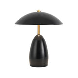 Aubrey Rechargeable Table Lamp 11", Glossy Black