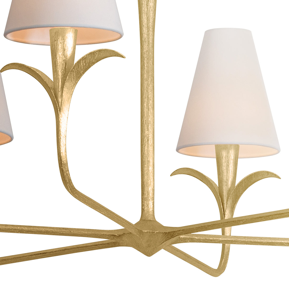 Junia 6 Light Chandelier 40", Textured Gold