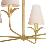 Junia 6 Light Chandelier 40", Textured Gold