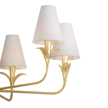Junia 8 Light Chandelier 58", Textured Gold