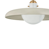 Bain Large Pendant 20", Off-White and Patina Brass