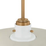 Bain Large Pendant 20", Off-White and Patina Brass