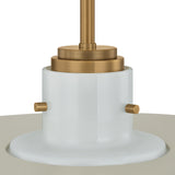 Bain Extra Large Pendant 28", Off-White and Patina Brass