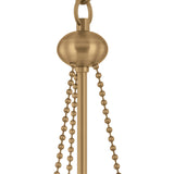 Balina Medium Pendant 14", Patina Brass and Milk Glass