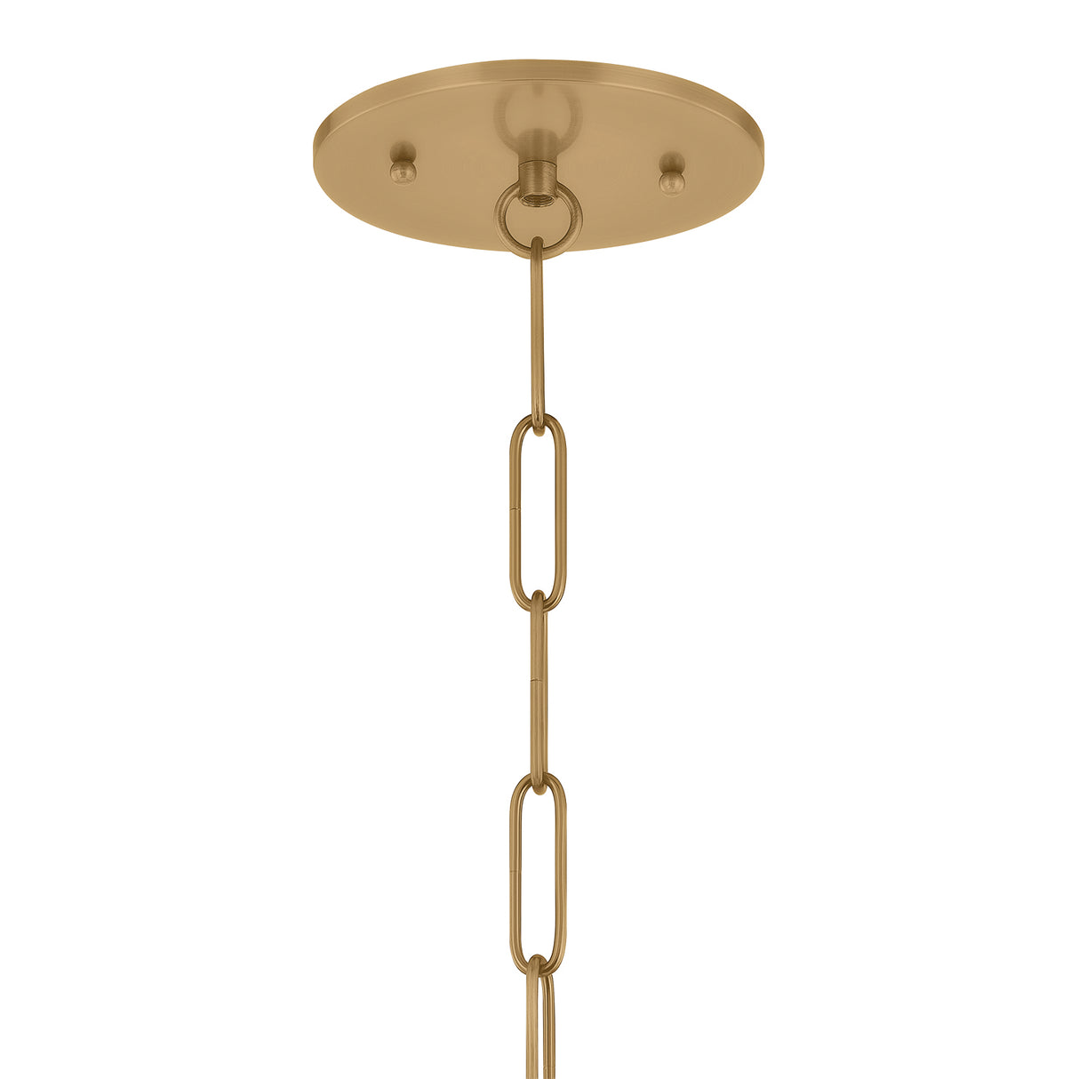 Balina Large Pendant 18", Patina Brass and Milk Glass