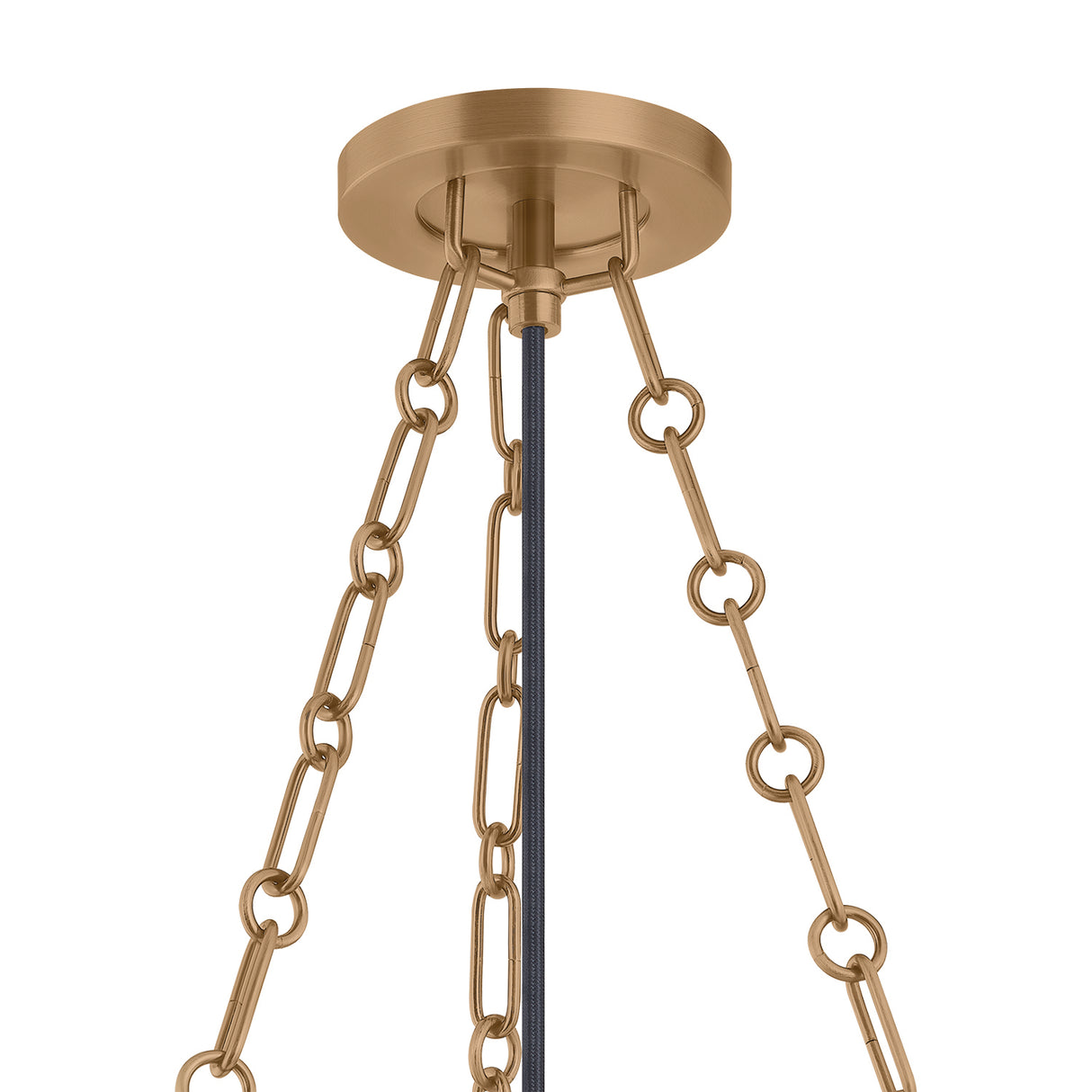 Capella Medium Pendant 16", Patina Brass and Milk Glass