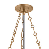 Capella Medium Pendant 16", Patina Brass and Milk Glass