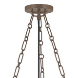 Capella Large Pendant 19", Bronze and Milk Glass