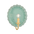 Gladys Wall Sconce 11", Seafoam Ceramic and Aged Brass