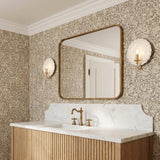 Gladys Wall Sconce 11", Ivory Ceramic and Aged Brass