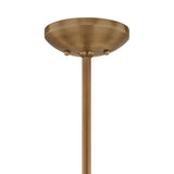 Clovis 6 Light Chandelier 40", Soft Sand and Patina Brass
