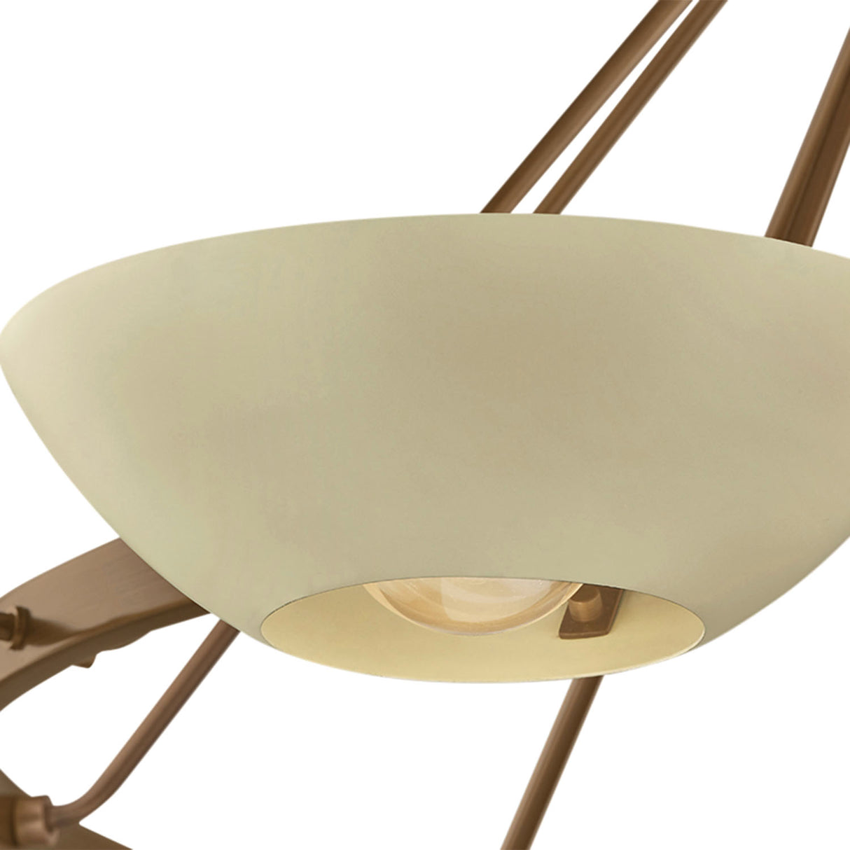 Clovis 9 Light Chandelier 55", Soft Sand and Patina Brass