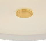 Patrice Large Pendant 20", Matte White and Aged Brass